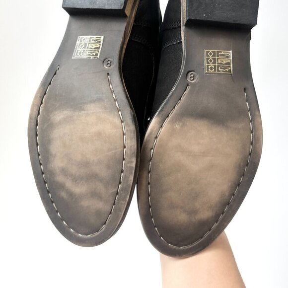 Black Diba Eli Genuine Black Suede Leather Combat Ankle Booties - sz 8 - Picture 5 of 15